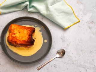 Brioche perdue et crème anglaise