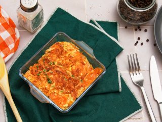 Gratin de patate douce et de rutabaga aux épices