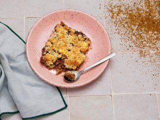 Crumble poire chocolat