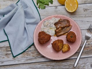 Falafels et aubergines tzasiki