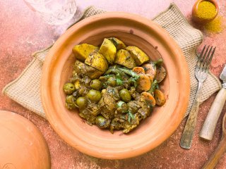 Tajine au poulet et citron confit