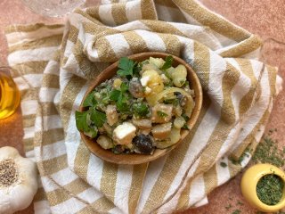 Salade de pommes de terre à la grecque