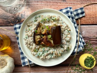 Aubergines grillées à l'épeautre