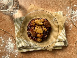 Crumble aux myrtilles