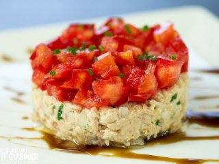 Tartare de thon à la tomate
