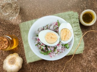 Oeuf mayonnaise et mesclun