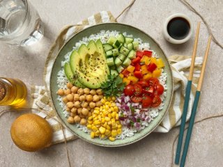 Poke mexicain végane