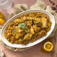 Poulet et riz sautés pilao