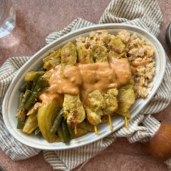 Brochette de poulet sauce satay