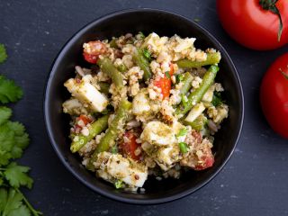 Salade de haricots verts pistou mozzarella