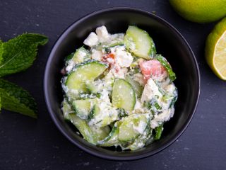 Salade concombre féta