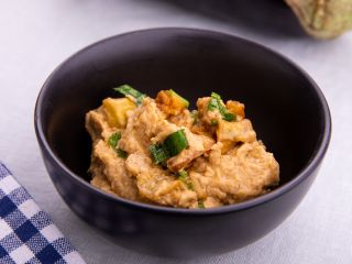 Caviar d'aubergine et pâte d'arachide