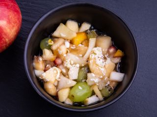 Salade de poire pistache et chocolat blanc