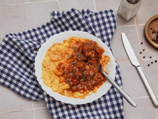 Ratatouille pois chiches et polenta