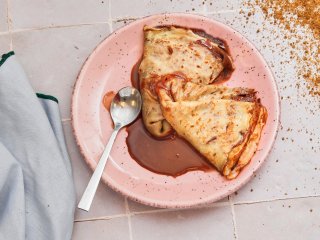 Crêpes au chocolat ganache