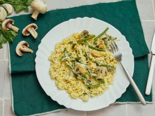 Blanc de poulet en crème de champignons