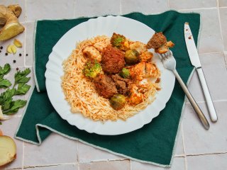 Boulettes de bœuf et 3 choux sauce tomate