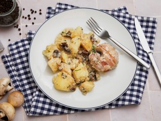 Paupiette de volaille aux champignons