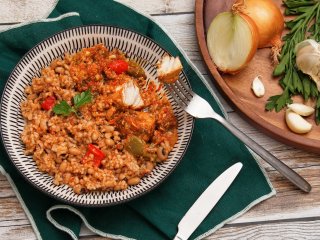 Poulet féfé et haricots niébé