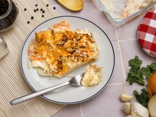 Gratin de légumes aux champignons