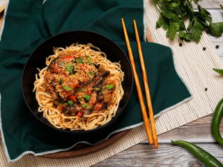 Aubergines sautées à la coréenne