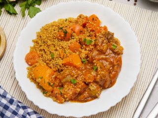 Veau poêlé quinoa tomaté