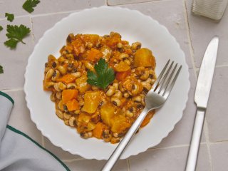 Fondue de cornilles et potiron au paprika fumé