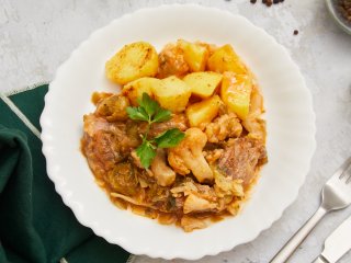 Sauté de bœuf aux trois choux