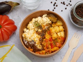 Aubergine farcie féta ratatouille