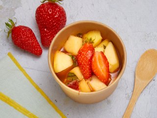 Salade de fraises menthe et gingembre