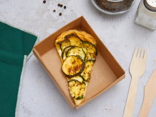 Tarte fine chèvre et courgette