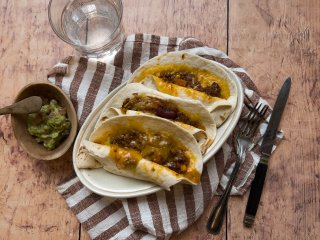 Tacos au bœuf et guacamole