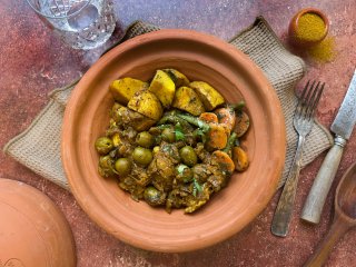 Tajine au poulet et au citron confit