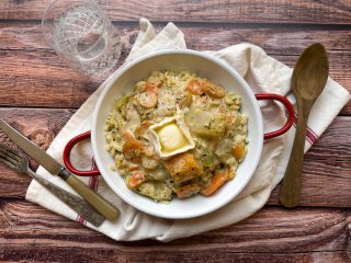 Fricassée de légumes au fromage de chèvre