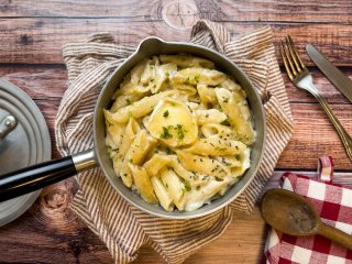 Pennes crémeuses aux trois fromages