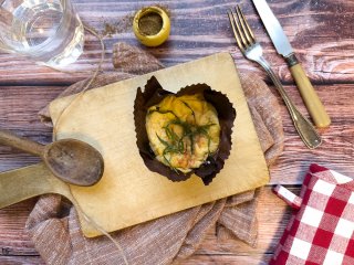 Muffin aux patates douces et aux lardons