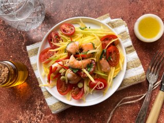 Salade de crevettes mangue et surimi