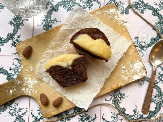 Fondant au chocolat et crème d'amandes