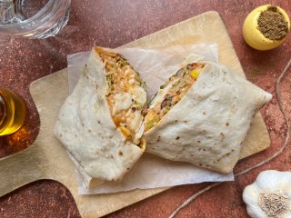 Burrito au chèvre et guacamole