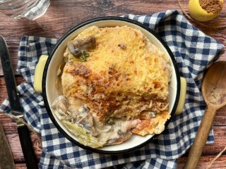 Lasagnes gratinées aux champignons