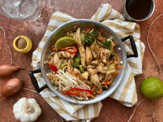 Pad thaï au poulet
