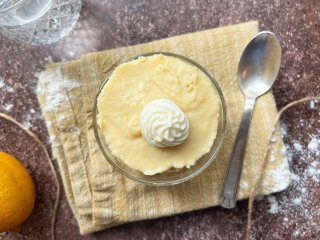 Crème au citron et biscuit moelleux