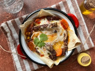 Enchiladas rouges au boeuf