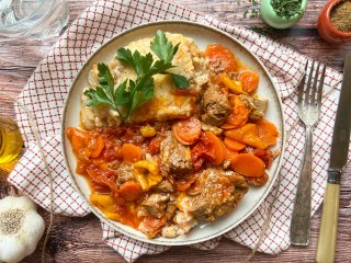 Sauté de veau et gratin de chou-fleur