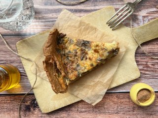 Quiche au fromage et aux champignons