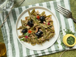 Salade composée thon haricots verts