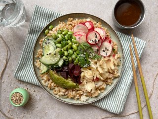 Veggie bowl avocat ponzu