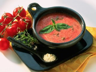 Gaspacho tomate et pomme verte