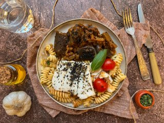 Filet de cabillaud aux aubergines