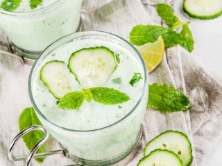 Gaspacho concombre et menthe